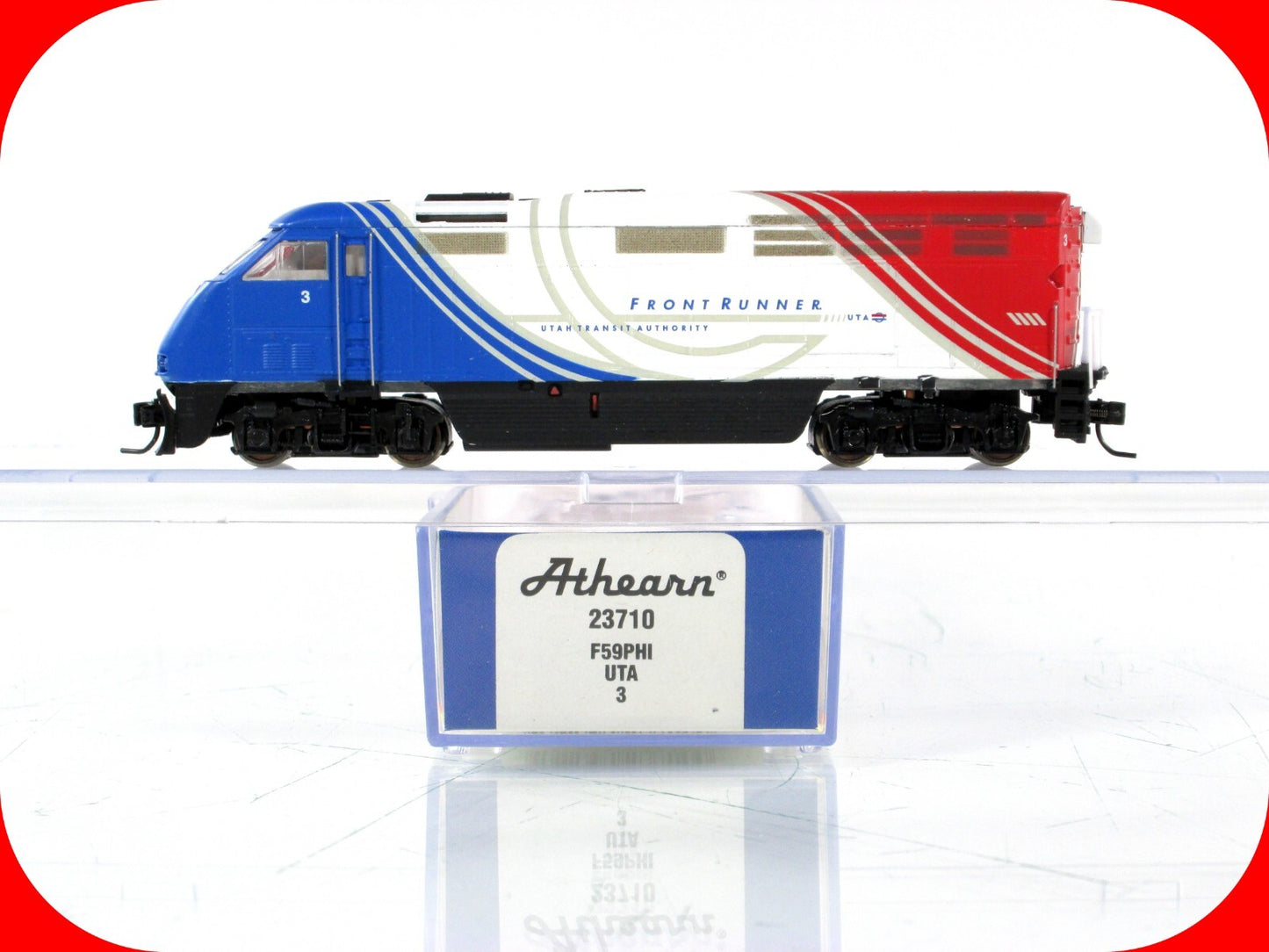 N Scale ***UTAH FRONT RUNNER*** F59PHI Locomotive #3 -- Athearn 23710, DCC Ready