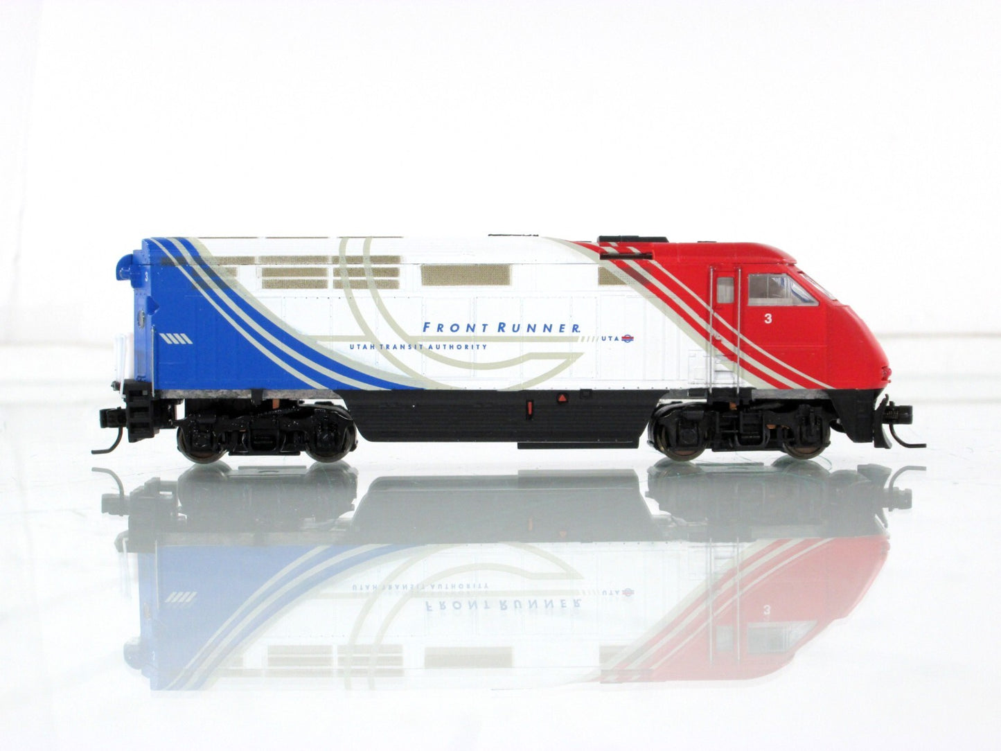 N Scale ***UTAH FRONT RUNNER*** F59PHI Locomotive #3 -- Athearn 23710, DCC Ready