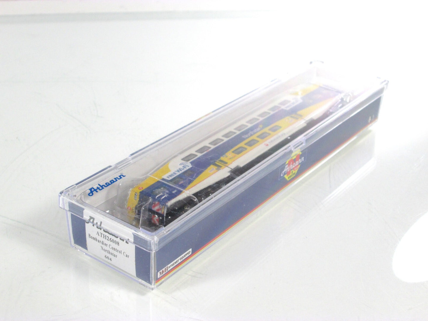 N Scale ***NORTHSTAR*** Bombardier Commuter Control Car #604 ----- Athearn 26008