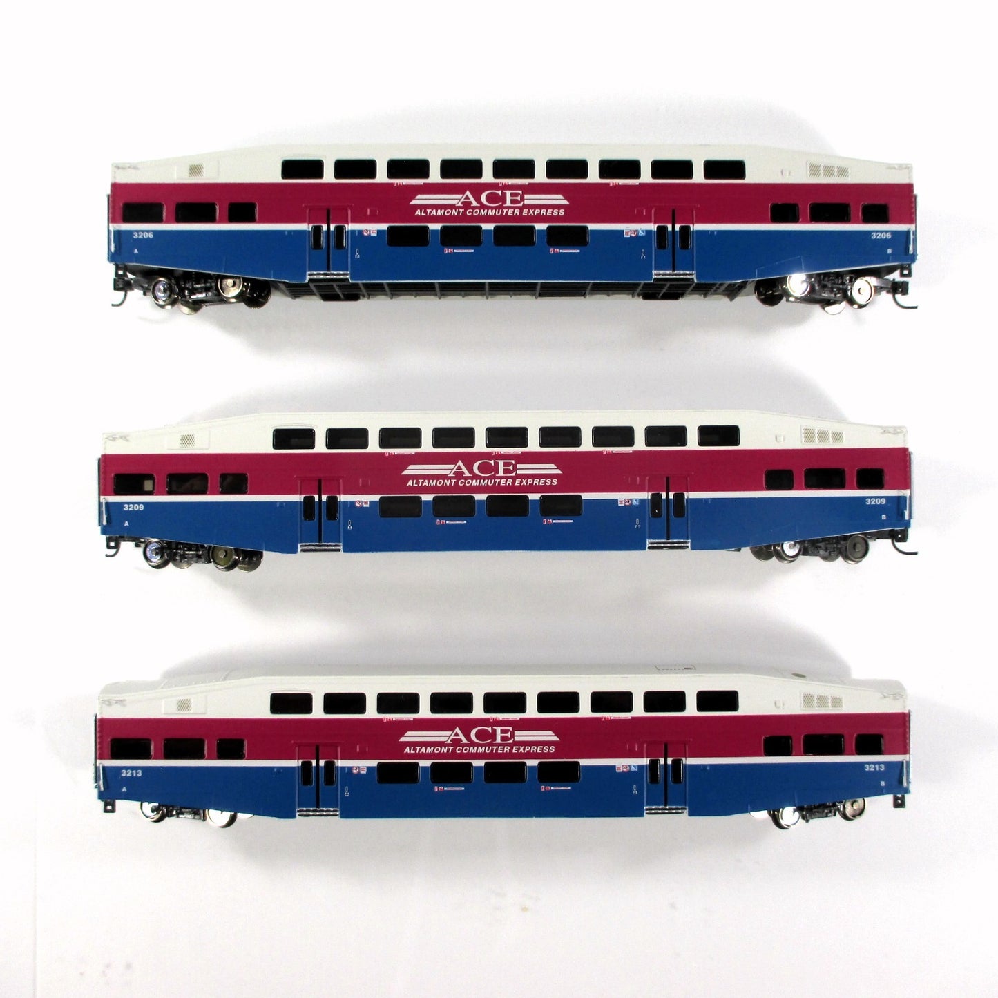 N Scale ***ACE*** Bombardier Passenger Set #3206, 3209, 3213 ---- Athearn 25421