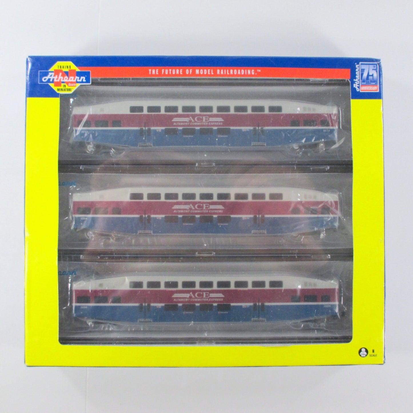 N Scale ***ACE*** Bombardier Passenger Set #3206, 3209, 3213 ---- Athearn 25421