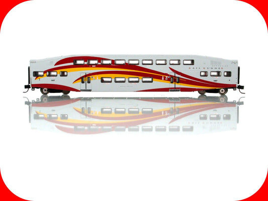 N Scale ***NEW MEXICO RAIL RUNNER*** Bombardier Coach #1007 ------ Athearn 10176