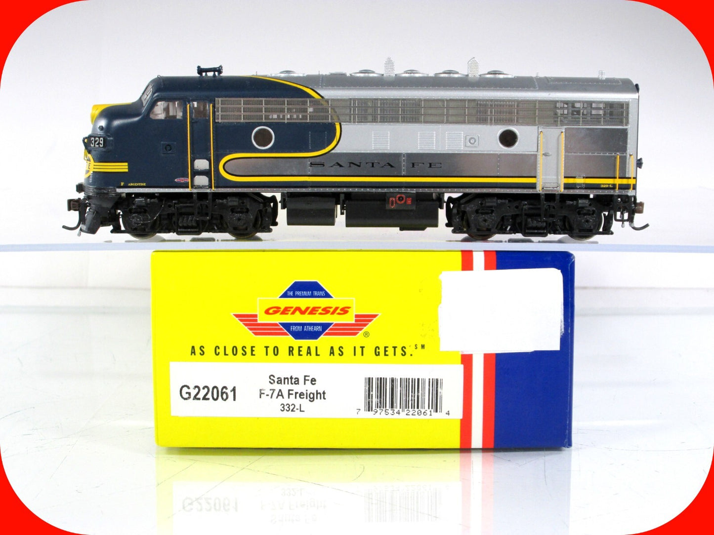 HO Scale ***SANTA FE*** F7A Freight Locomotive #329 ---- Athearn G22061, DCC Rdy