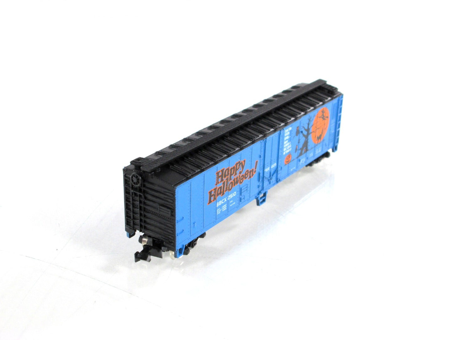 N Scale ***HAPPY HALLOWEEN*** 50' Box Car, BBCX 2510 -  Bev-Bel / Atlas ***RARE*