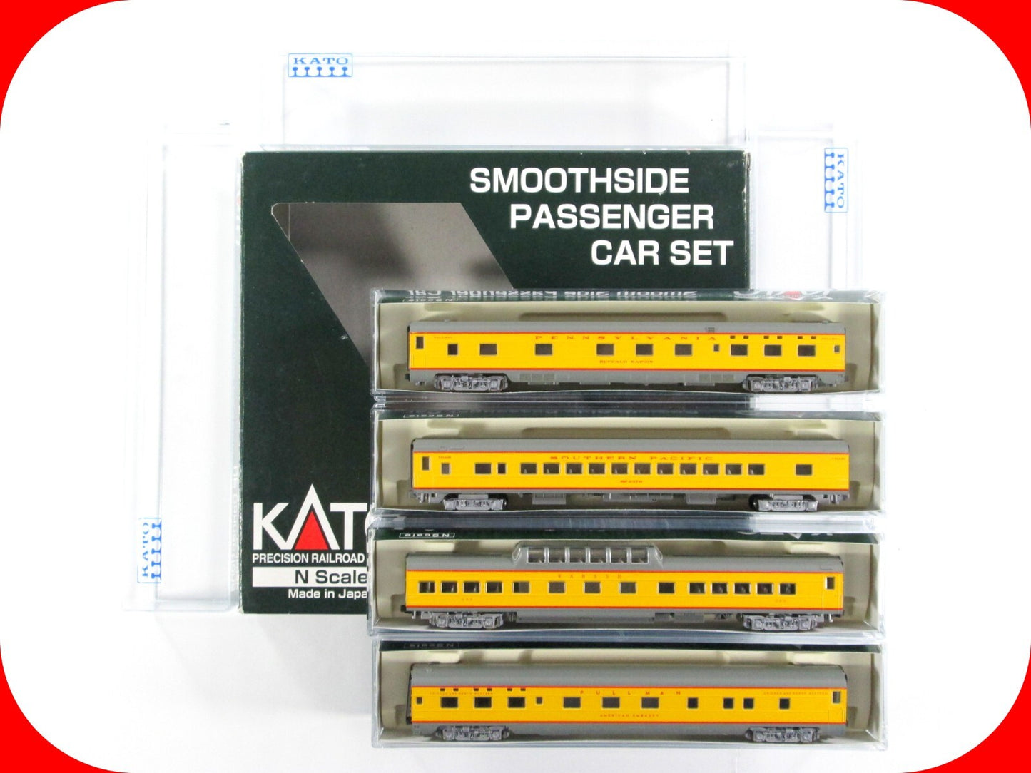 N Scale **UNION PACIFIC** Smoothside Passenger Car 4-Pack, Set C - Kato 106-1201