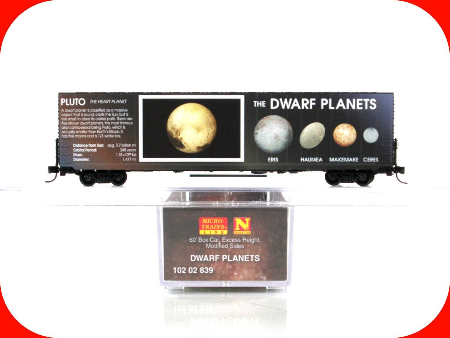 N Scale *DWARF PLANETS** Solar System Series 60' Box Car --Micro Trains 10202839