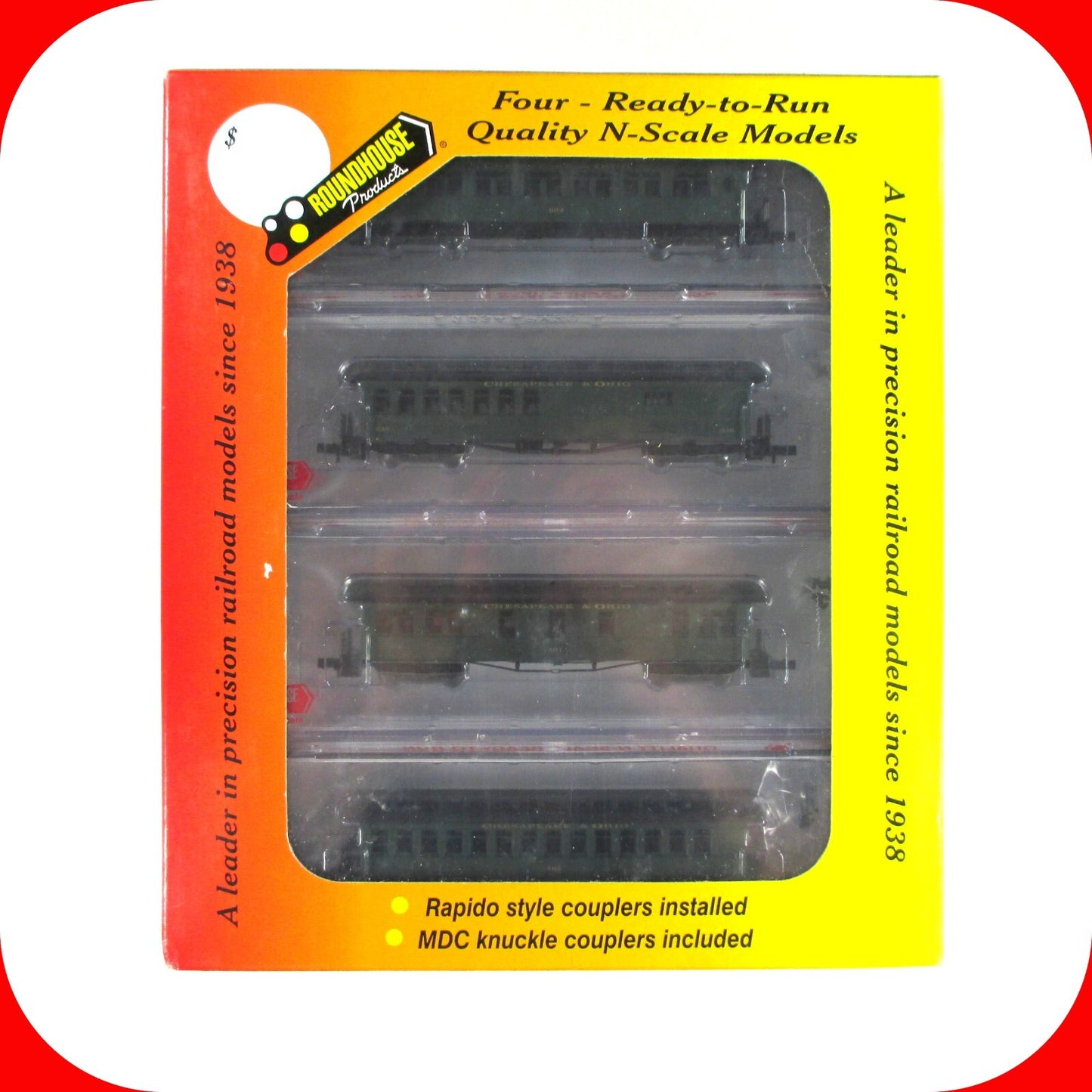 N Scale  **CHESAPEAKE & OHIO** Overland Passenger Set - Roundhouse 89489 **RARE*