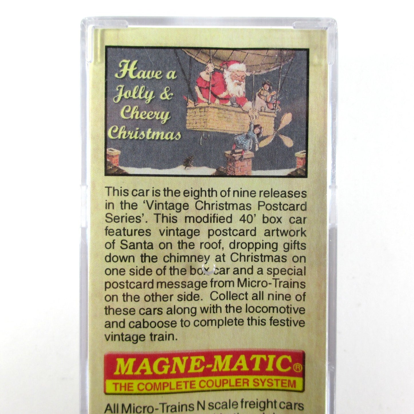 N Scale VINTAGE CHRISTMAS POSTCARD ***Rooftop Delivery*** Box Car - MTL 10100818