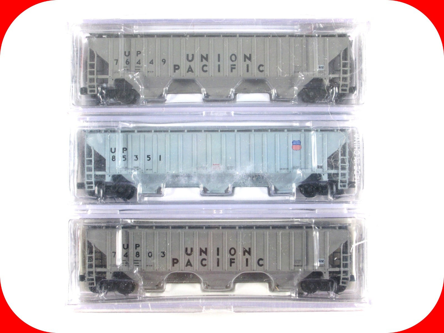 N Scale UNION PACIFIC Hopper 3-Car Set 1 - Intermountain PWRS Special Run *RARE*