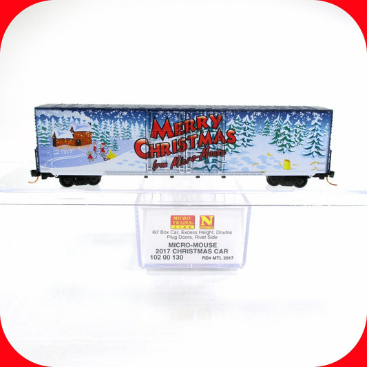 N Scale **MERRY CHRISTMAS 2017** 60' Holiday Box Car ----- Micro Trains 10200130