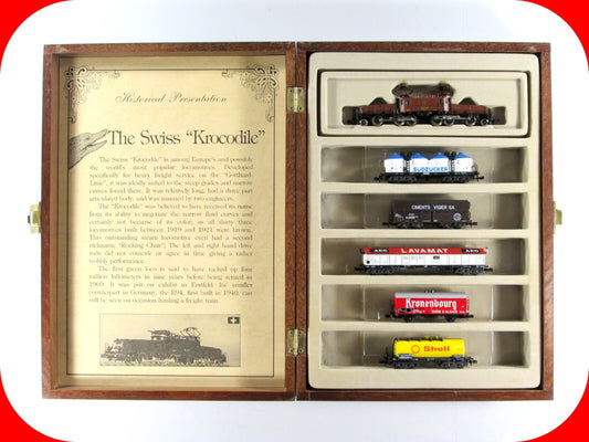 N Scale ***SWISS KROCODILE*** Locomotive & Freight Set --- Model Power, Minitrix