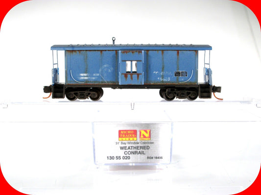 N Scale **CONRAIL** Weathered Bay Window Caboose, #18435 - Micro Trains 13055020