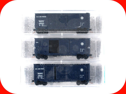 N Scale ***US AIR FORCE*** 3 Box Car Set - Micro Trains, BLW Special Run **RARE*