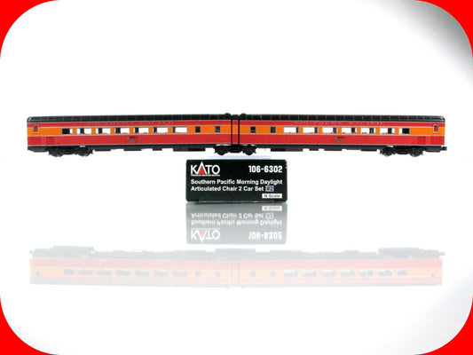 N Scale SOUTHERN PAC. MORNING DAYLIGHT Articulated Car #2477,2478  Kato 106-6302