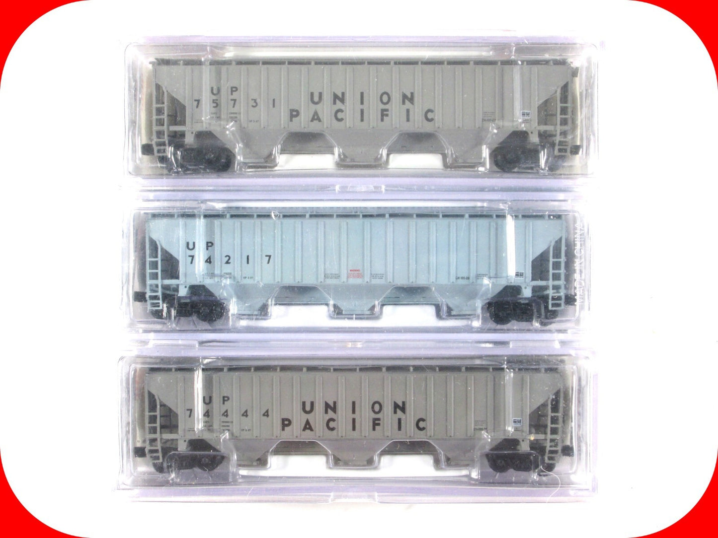 N Scale UNION PACIFIC Hopper 3-Car Set 3 - Intermountain PWRS Special Run *RARE*