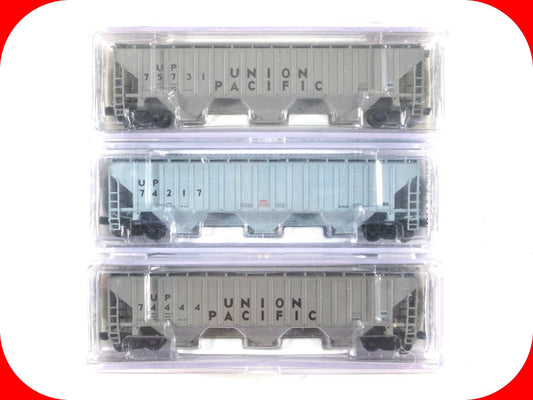 N Scale UNION PACIFIC Hopper 3-Car Set 3 - Intermountain PWRS Special Run *RARE*