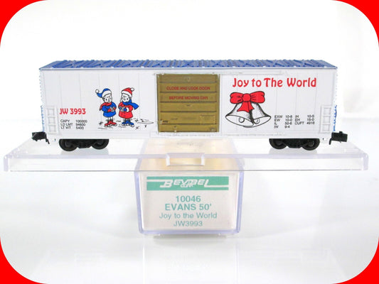 N Scale ****JOY to the WORLD**** CHRISTMAS 50' Box Car - JW 3993 - Bev-Bel 10046