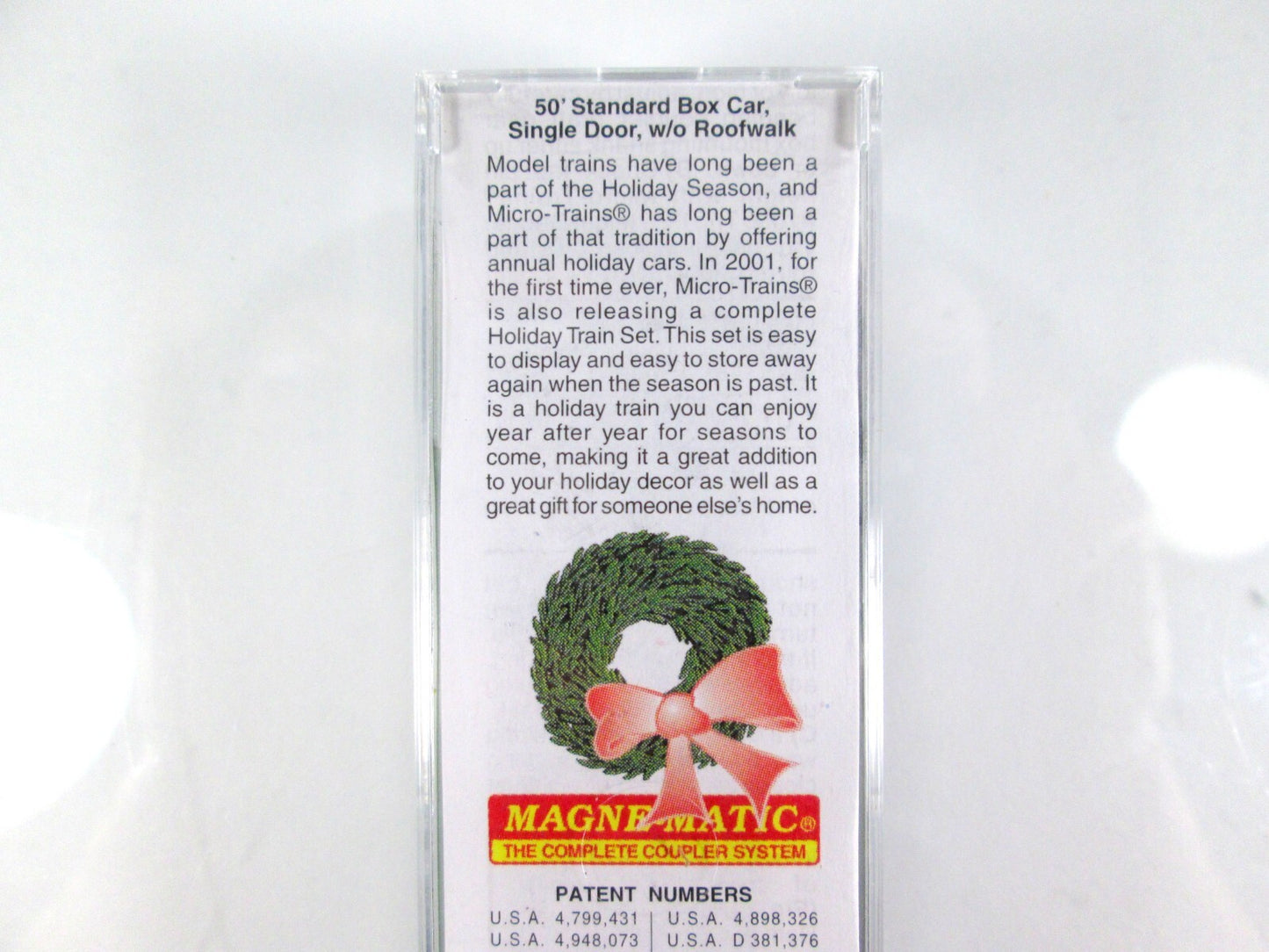 N Scale ***CHRISTMAS -- EVERGREEN EXPRESS*** 50' Box Car ---- Micro Trains 77070