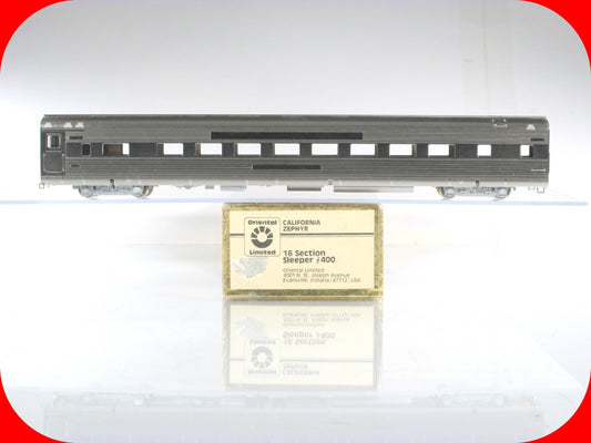 HO Scale BRASS *CALIFORNIA ZEPHYR* 16 Section Sleeper #400 ---- ORIENTAL LIMITED
