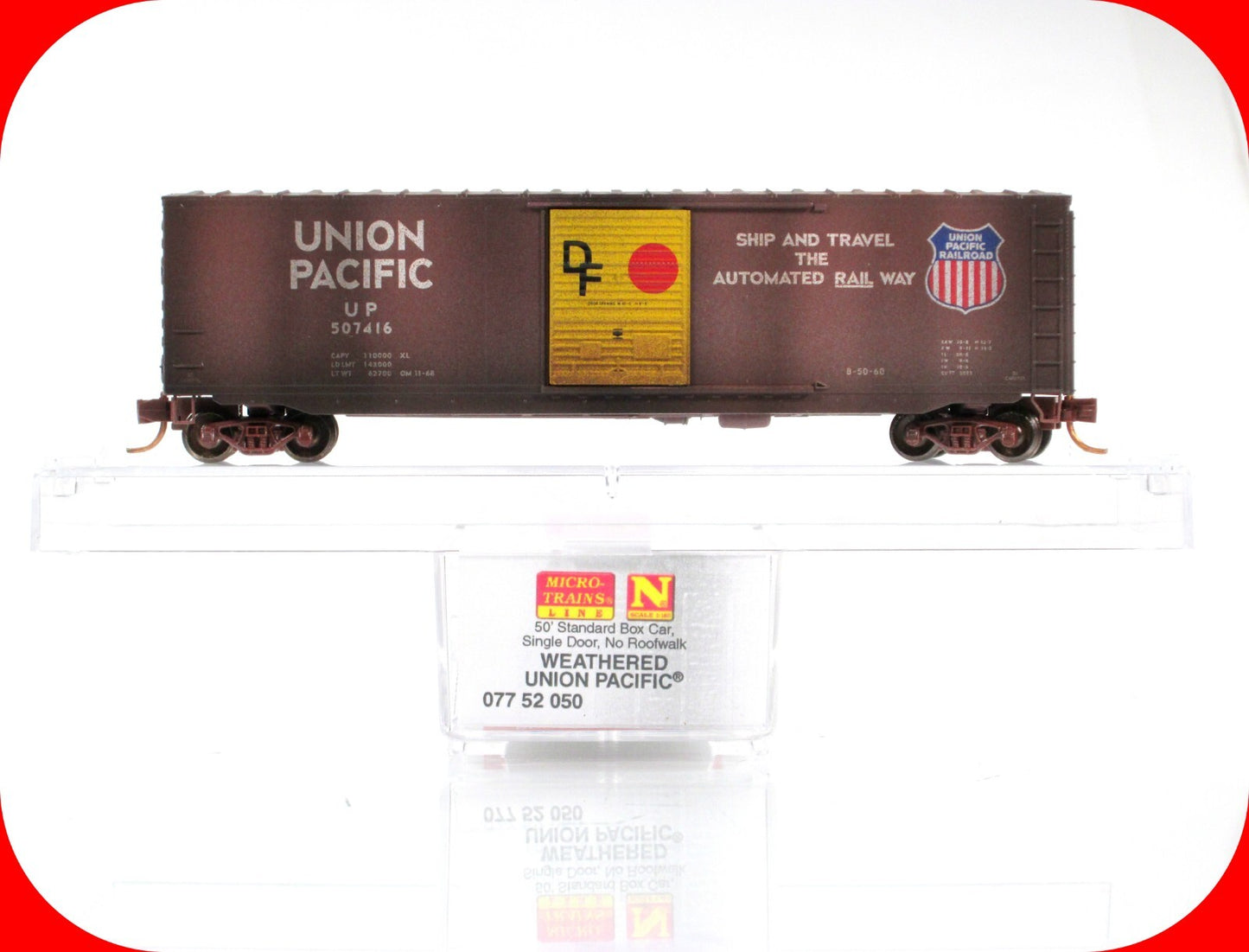 N Scale **UNION PACIFIC** Weathered Box Car, UP #507416 -- Micro Trains 07752050