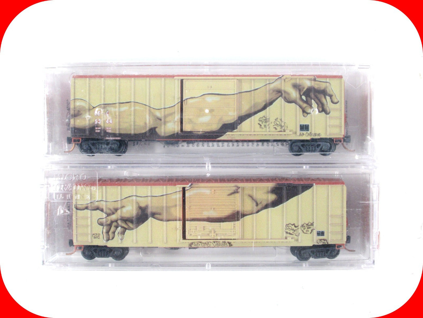 N Scale **The CREATION Of ADAM** Graffiti Box 2-Car Set --- Micro Trains Special