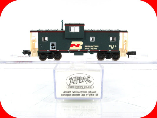 N Scale **BURLINGTON NORTHERN** EXECUTIVE Caboose, FW&D 154 - Atlas 30421 **RARE