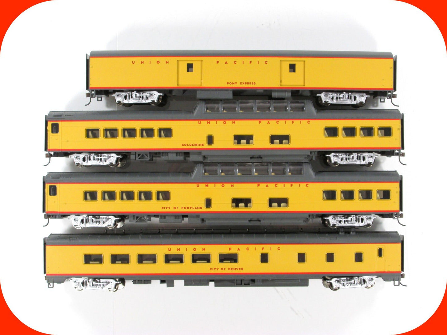 HO Scale ***UNION PACIFIC EXCURSION*** Set B - Rivarossi R6998, Knuckle Couplers