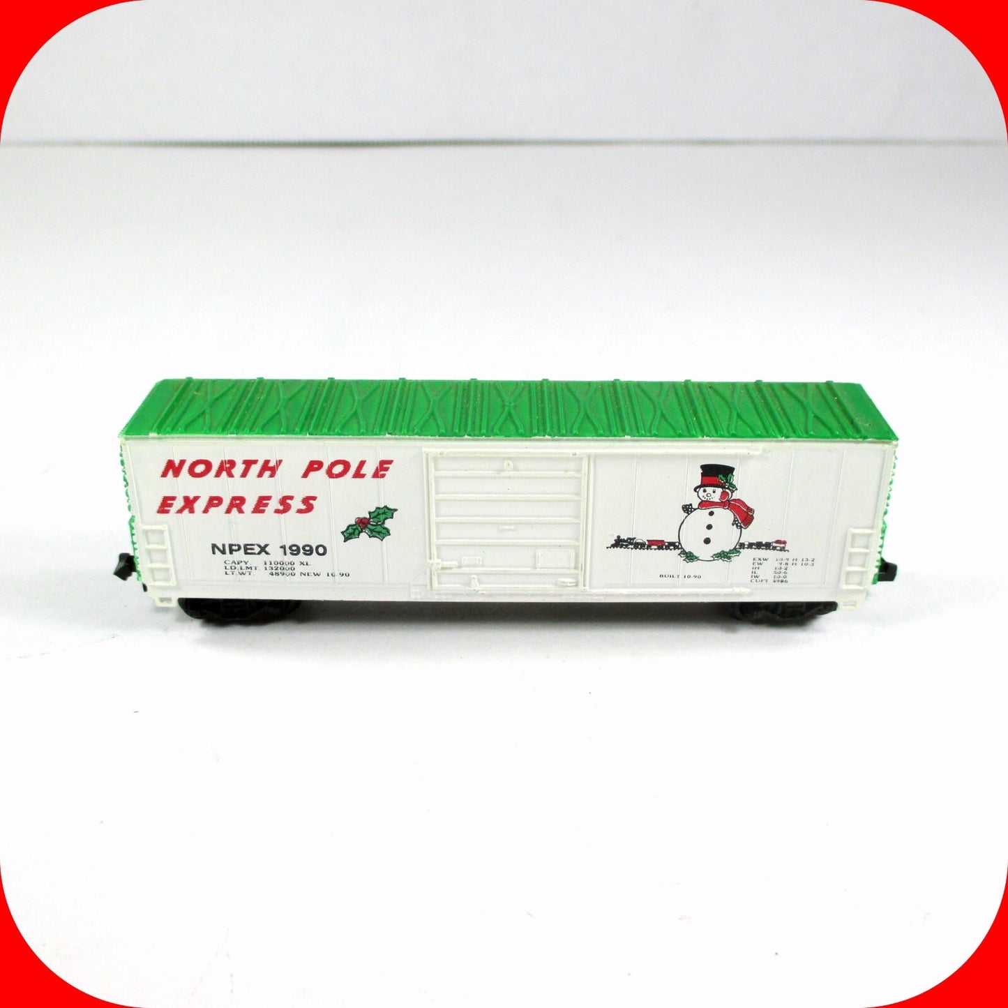 N Scale CHRISTMAS NORTH POLE EXPRESS 50' Box Car - BBCX 1990 ------ Bev-Bel 2181
