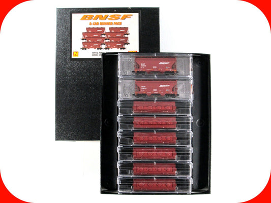N Scale ***BNSF*** 2-Bay Covered Hopper 8-Pack Set ------- Micro Trains 99300819