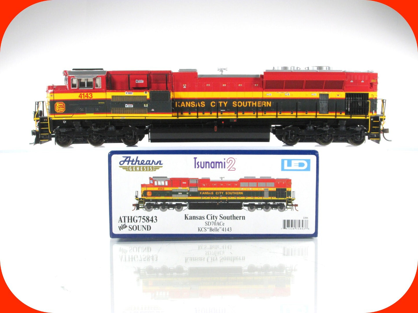 HO Scale ***KCS BELLE*** SD70ACe #4143 - Athearn G75843, DCC Tsunami2 Sound