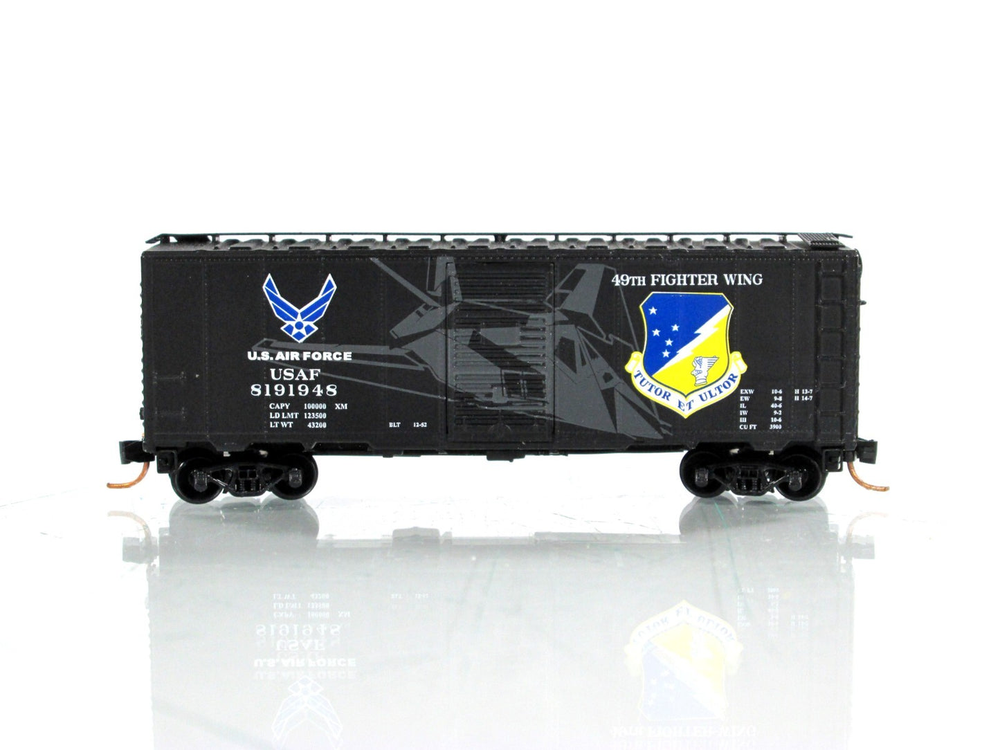 N Scale **STEALTH** 49th Fighter Wing Air Force Box Car #8191948 - DELUXE 240231