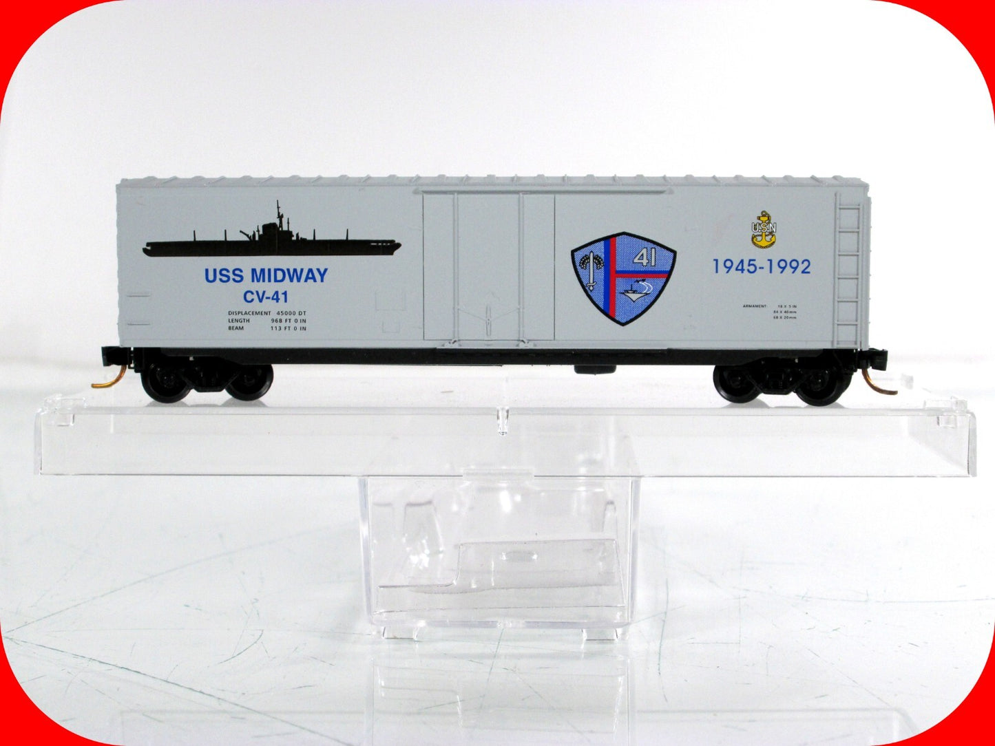N Scale **USS MIDWAY** US Navy Aircraft Carrier Box Car -- Micro Trains 03800411