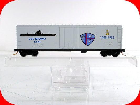 N Scale **USS MIDWAY** US Navy Aircraft Carrier Box Car -- Micro Trains 03800411