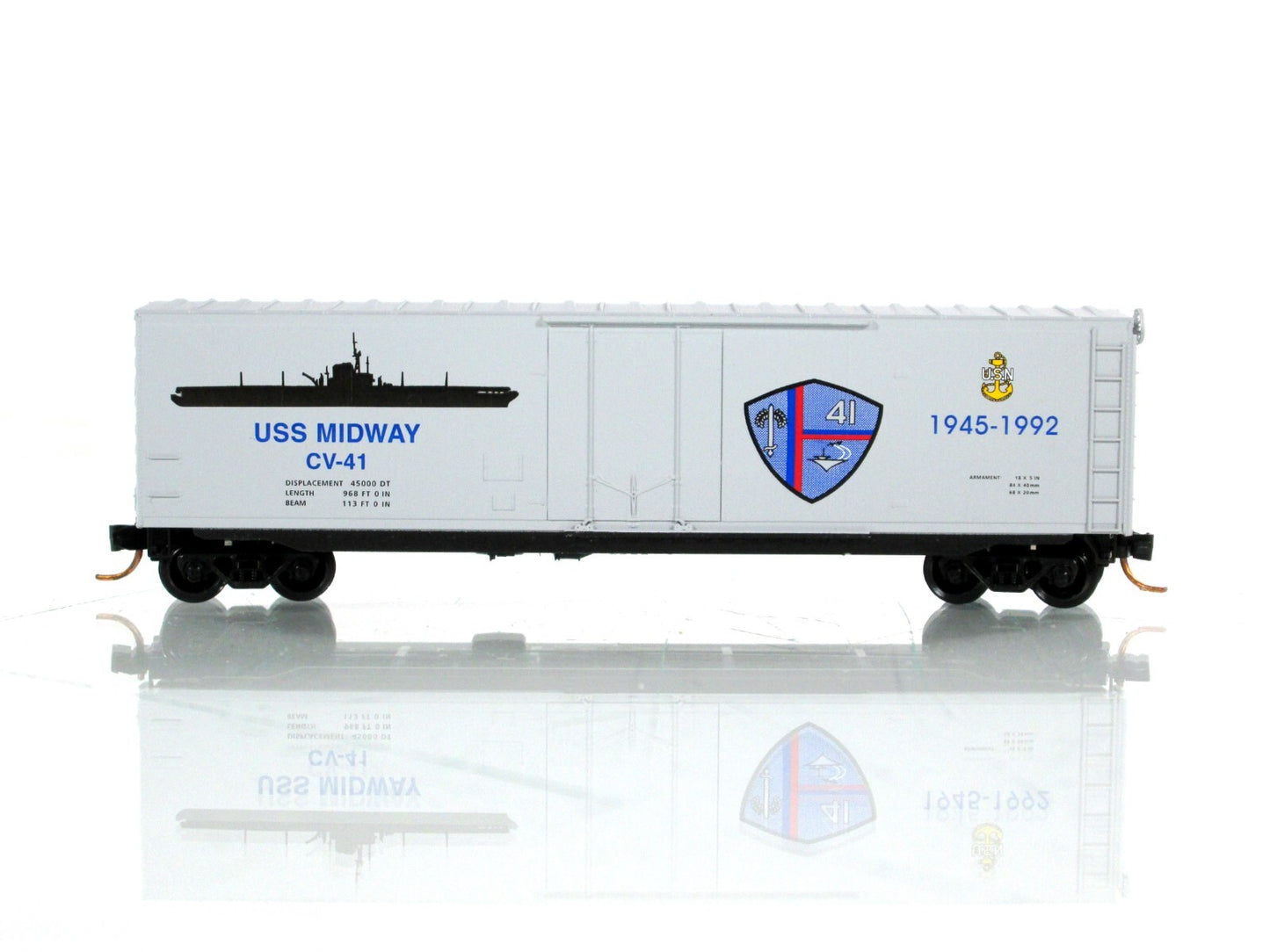 N Scale **USS MIDWAY** US Navy Aircraft Carrier Box Car -- Micro Trains 03800411
