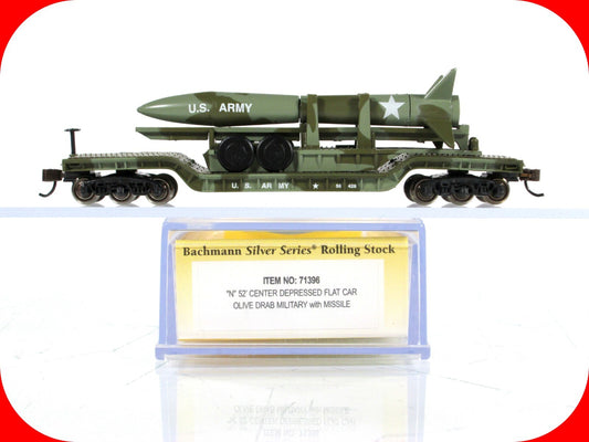 N Scale **US ARMY** Missile on Heavyweight Depressed Flat #56428 -Bachmann 71396