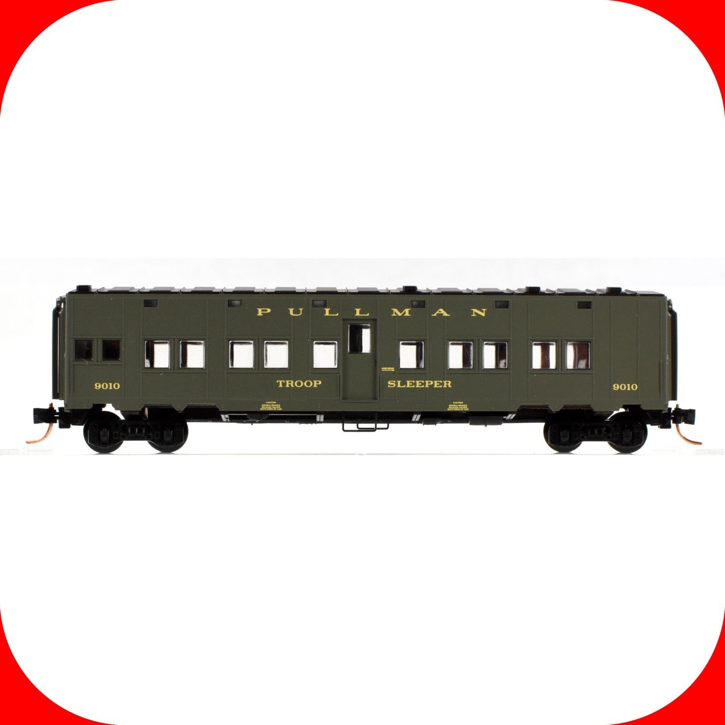 N Scale WWII Department Defense TROOP SLEEPER Car, #9010 - Micro Trains 116010.1