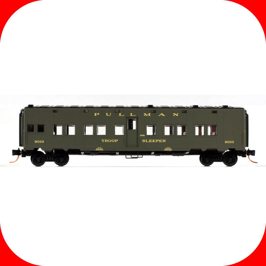 N Scale WWII Department Defense TROOP SLEEPER Car, #9010 - Micro Trains 116010.1