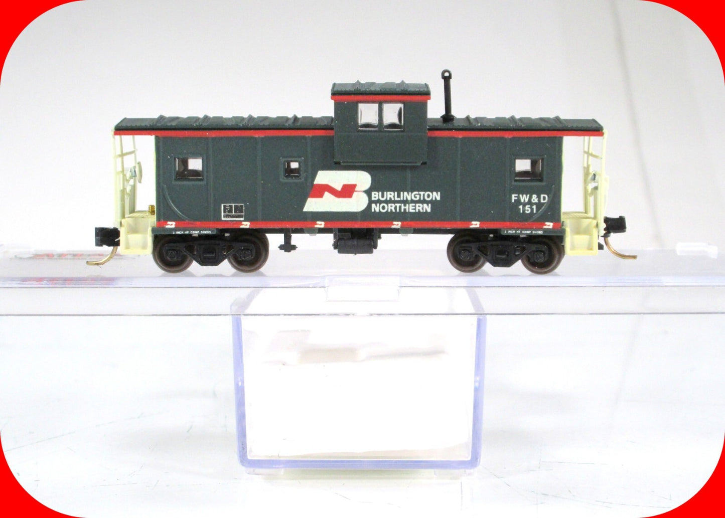 N Scale **Burlington Northern FW&D** Caboose - Atlas, Milepost 683 Custom **RARE