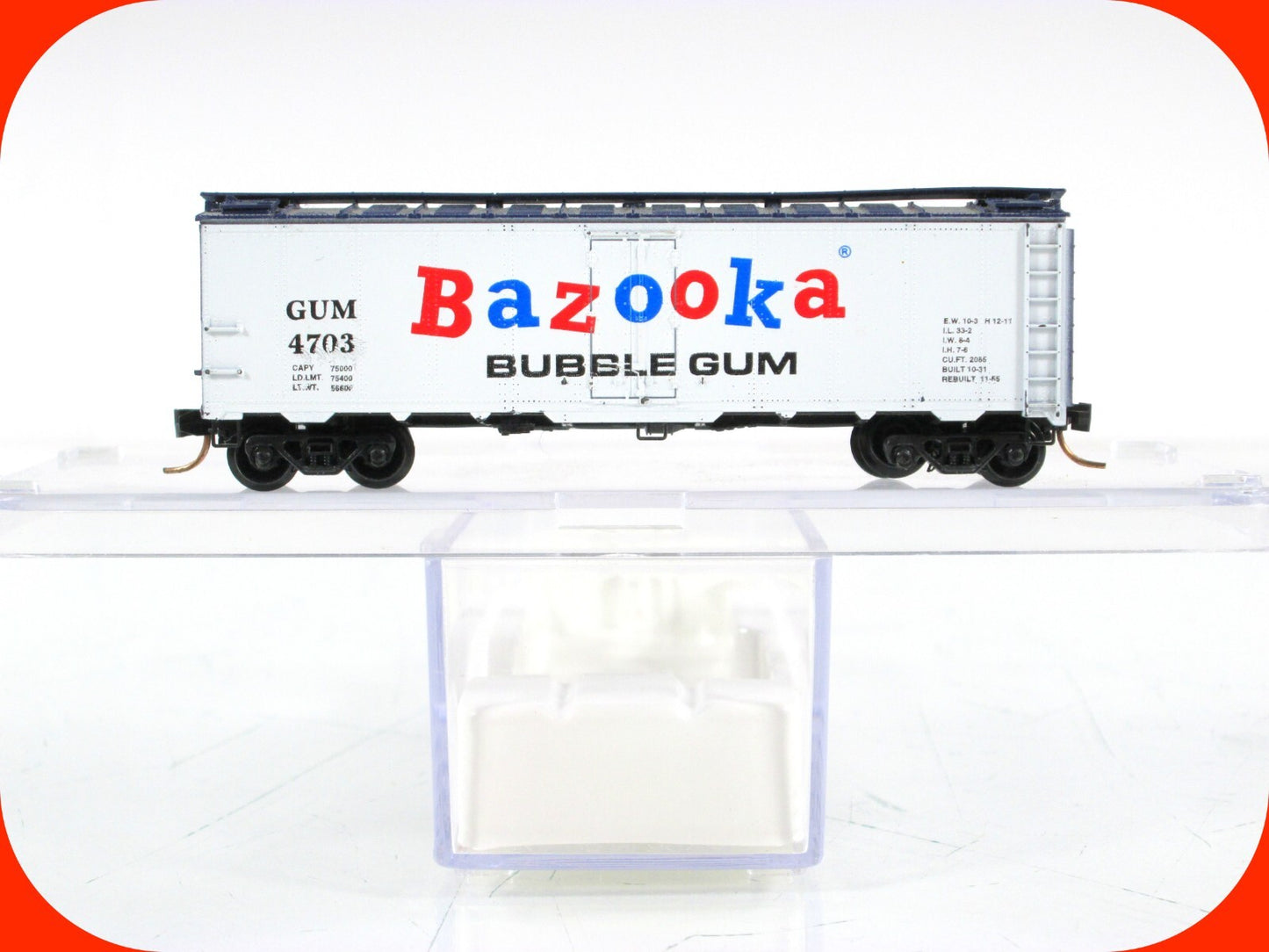 N Scale ***BAZOOKA BUBBLE GUM*** Steel Reefer -- Premiere Editions, MTL **RARE**