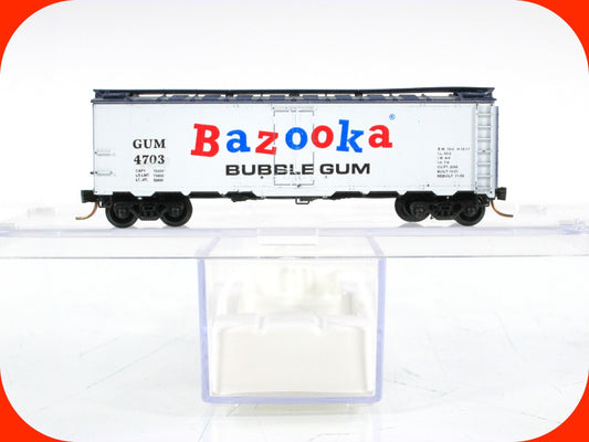 N Scale ***BAZOOKA BUBBLE GUM*** Steel Reefer -- Premiere Editions, MTL **RARE**