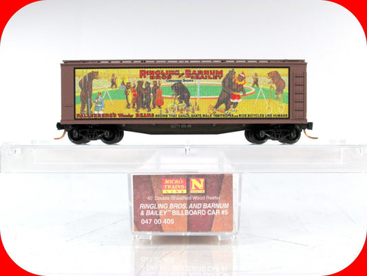 N Scale ***RINGLING CIRCUS** Wonder Bears 40' Box Car #5 - Micro Trains 04700405