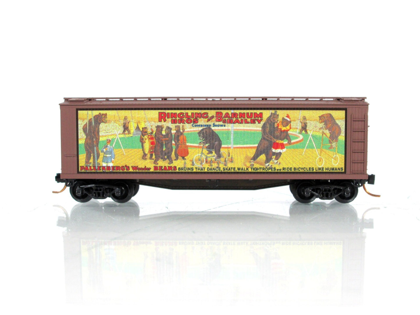N Scale ***RINGLING CIRCUS** Wonder Bears 40' Box Car #5 - Micro Trains 04700405