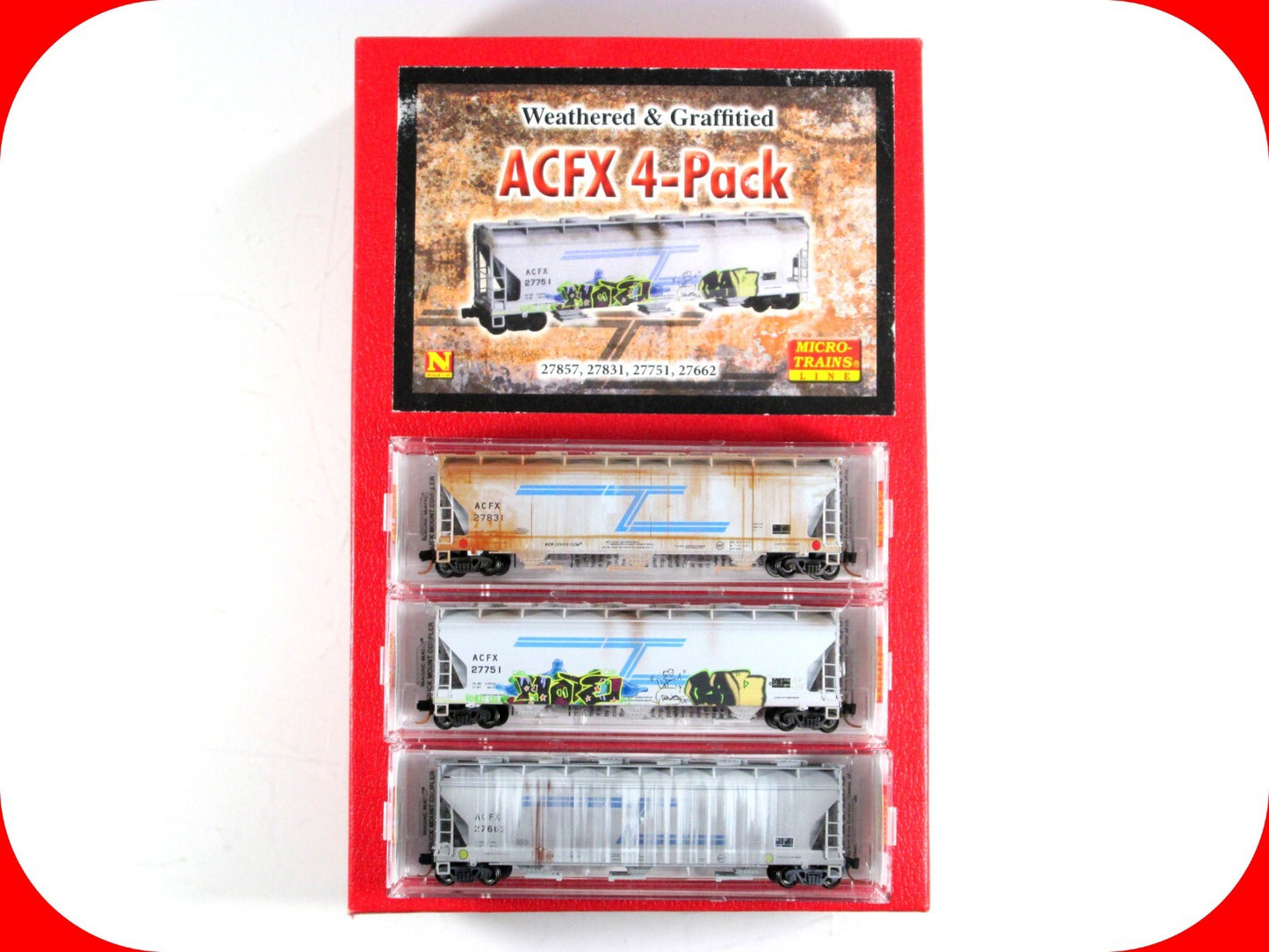 N Scale **ACFX** Weathered & Graffiti Hopper 3-Pack Set - Micro Trains 99305290