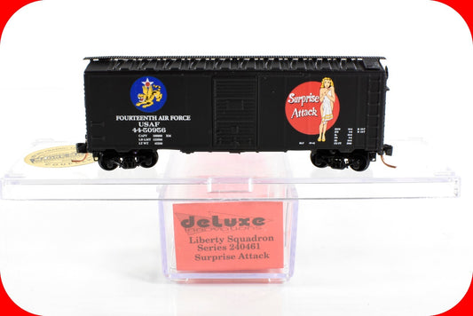 N Scale **SURPRISE ATTACK** 14th Air Force Box Car, USAF 44-50956 -DELUXE 240461