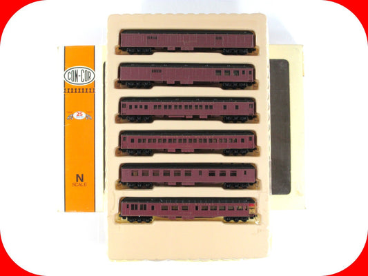 N Scale ***NORFOLK & WESTERN*** Heavyweight Passenger 6-Car Set --Con-Cor 570012