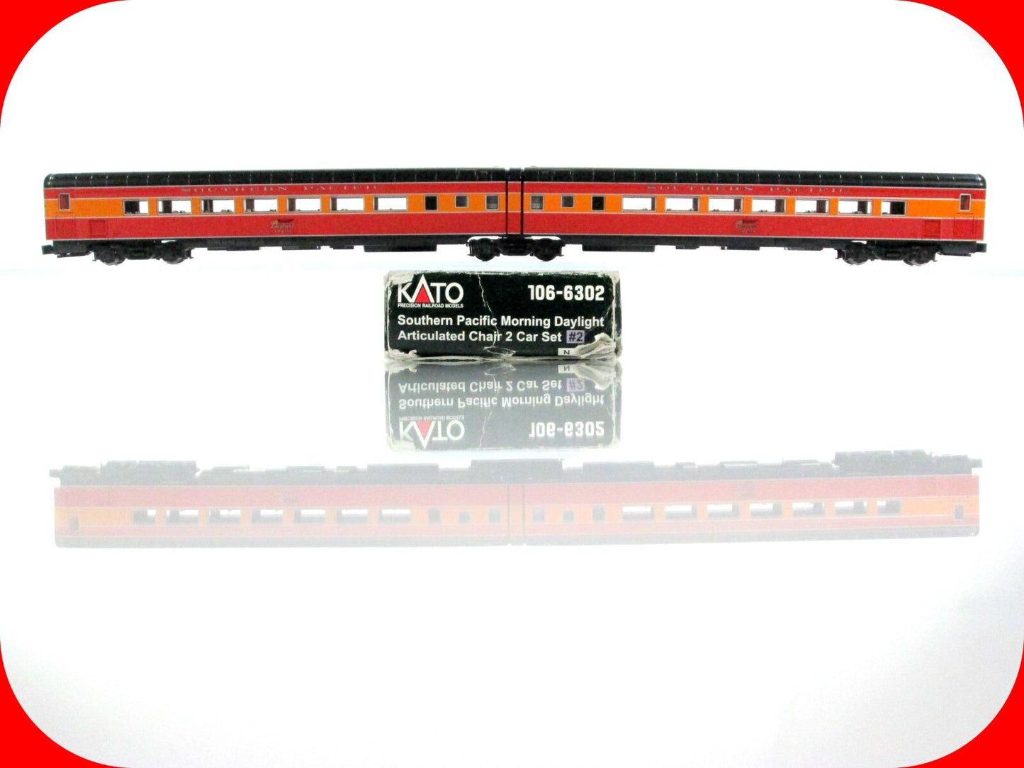N Scale SOUTHERN PAC. MORNING DAYLIGHT Articulated Car #2477,2478 -Kato 106-6302