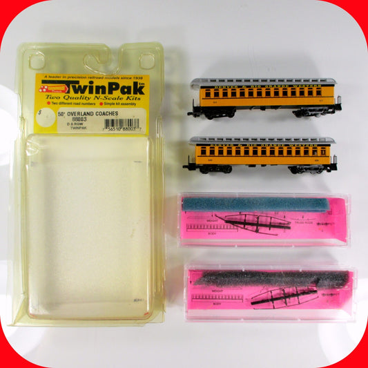 N Scale D&RGW OVERLAND *Silverton* Passenger Set -Roundhouse 88003, Knuckle Cplr
