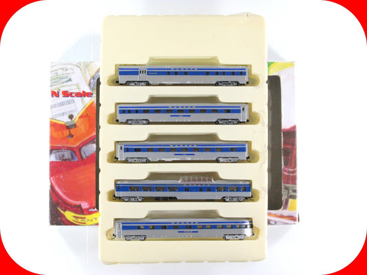 N Scale **WABASH** Lightweight Passenger 5-Car Set 2 -Con-Cor 5400121, MTL Cplrs