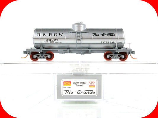 N Scale **DENVER RIO GRANDE** MOW Water Tanker X-2907 - Micro Trains NSC Special