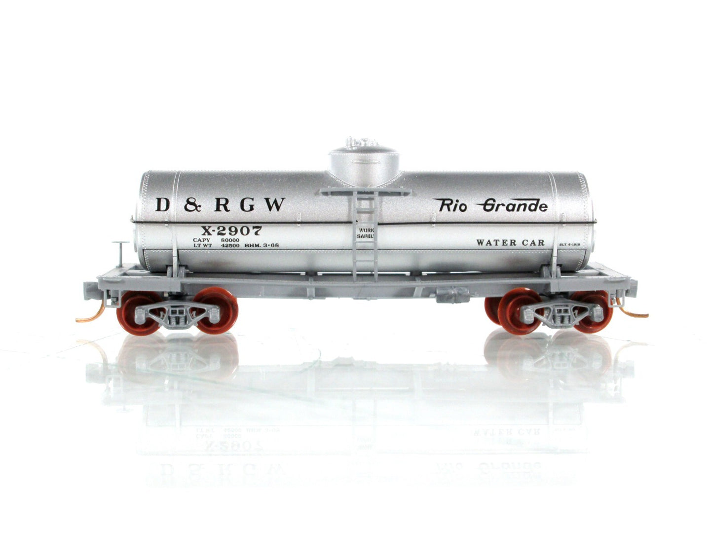 N Scale **DENVER RIO GRANDE** MOW Water Tanker X-2907 - Micro Trains NSC Special